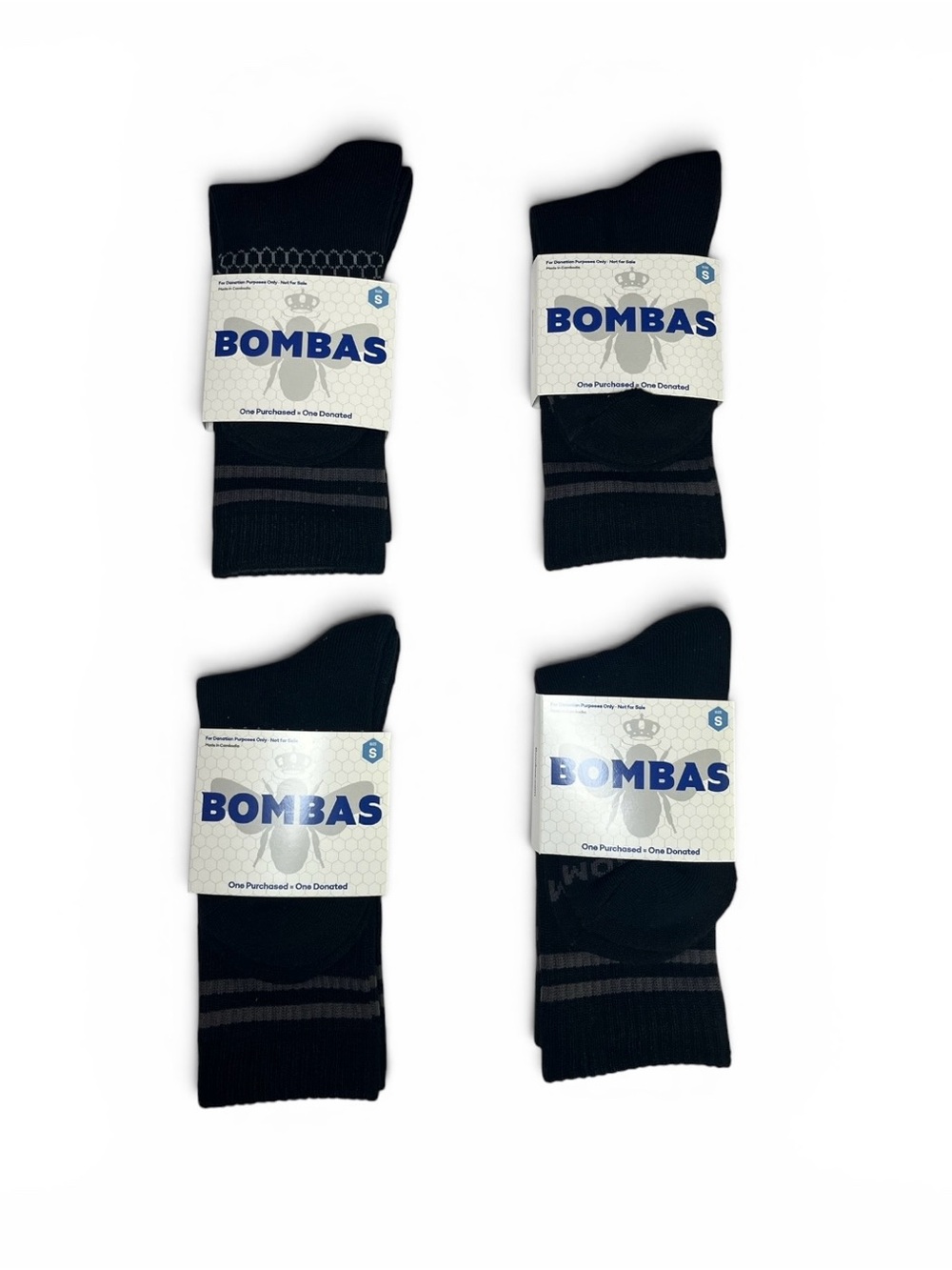 Bombas Women Half Calf-Black Bee Design, Size Small